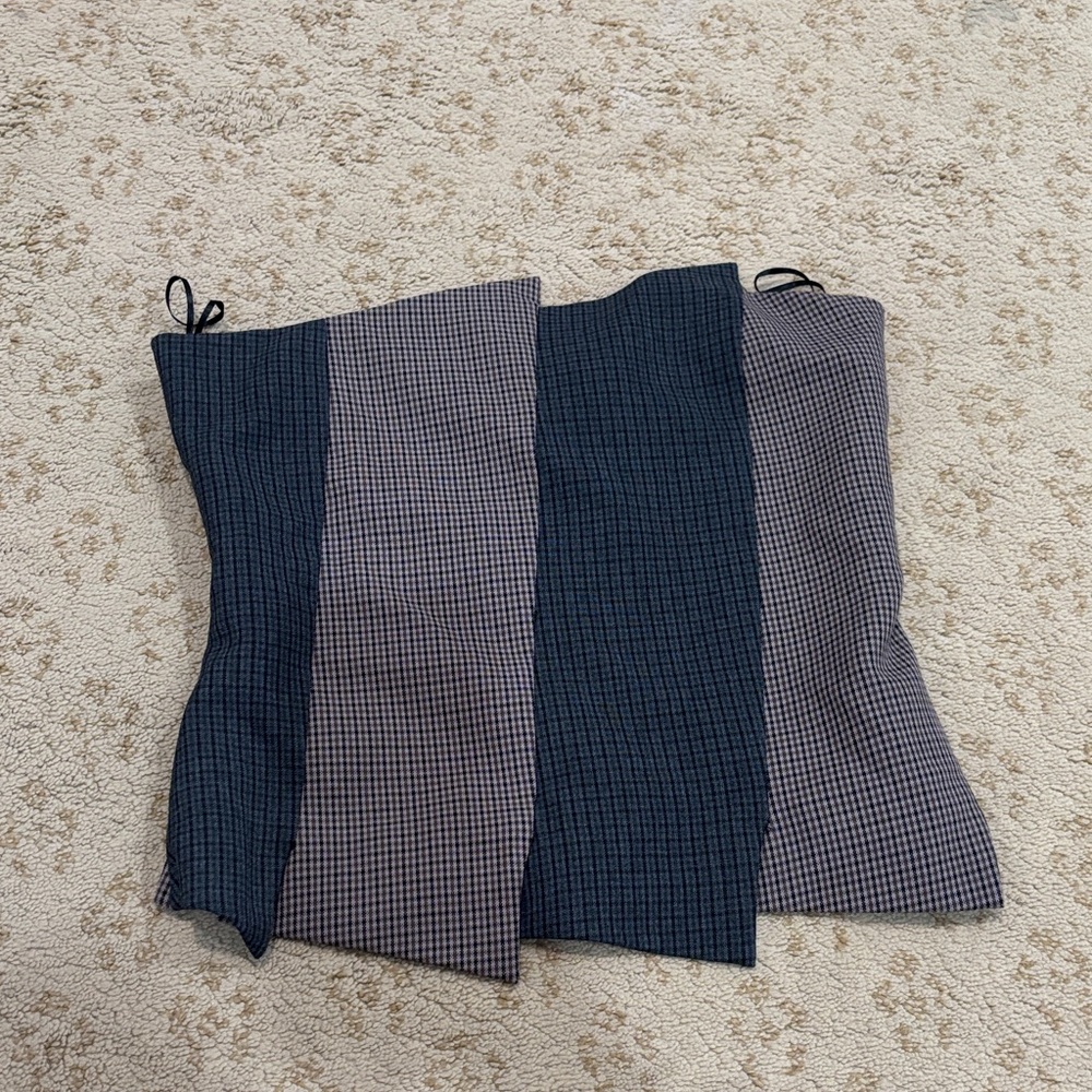 Zara Checkered Knit Scarf in Black and Brown